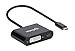 Manhattan USB-C to DVI Converter with Power Delivery Port, Supports up to 1920x1200@60Hz Resolution, Power Delivery (PD) up to 60 W (20 V / 3 A), Black