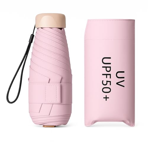 Image of ๐ช๐ข๐ข๐ ๐ญ๐ฌ UV Travel ๐ ๐ถ๐ป๐ถ ๐๐ผ๐น๐ฑ๐ถ๐ป๐ด Ultra Compact pastel ๐จ๐บ๐ฏ๐ฟ๐ฒ๐น๐น๐ฎ with Case, Manual Open ๐ฒ ๐ฅ๐ถ๐ฏ๐ Lightweight ๐ฃ๐ผ๐ฟ๐๐ฎ๐ฏ๐น๐ฒ, Small Sun & Rain ๐ฃ๐ผ๐ฐ๐ธ๐ฒ๐ ๐จ๐บ๐ฏ๐ฟ๐ฒ๐น๐น๐ฎ for Men and Women- Use in ๐ฅ๐ฎ๐ถ๐ป & ๐ฆ๐๐บ๐บ๐ฒ๐ฟ