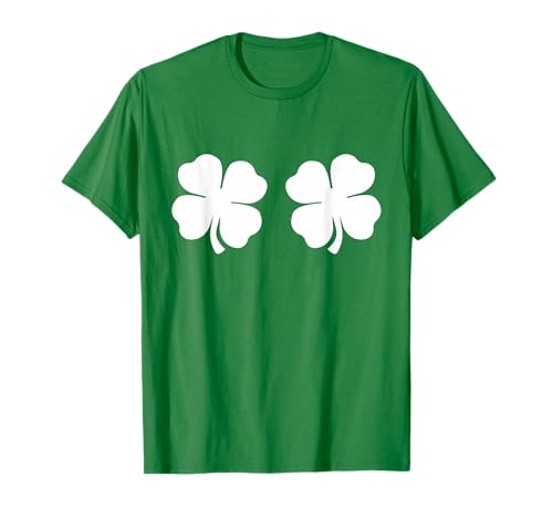 Shamrock Boobs 4 Leaf Clover Saint St. Patrick's Paddys Day T-Shirt