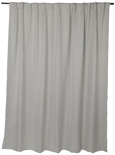 Image of HPD Half Price Drapes - Faux Linen Curtains for Living Room (1 Panel) - 100W X 96L - Extra Wide Textured Room Darkening Curtains for Bedroom 96 Inches Long - Drapes for Home Decor, Oyster Mist