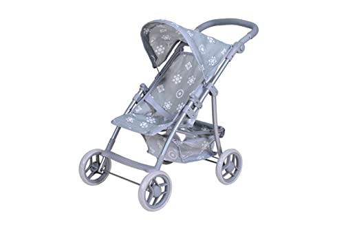 Knorrtoys Puppenbuggy Liba Star Grey Pink - kopen bij