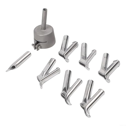 PETSTIBLE - Welding Tip Nozzles Replacement Kit For Vinyl Pvc Plastic Sheet Hot Air Welding Round Triangular A-rc Welding Equipment Stainless Steel Nozzles
