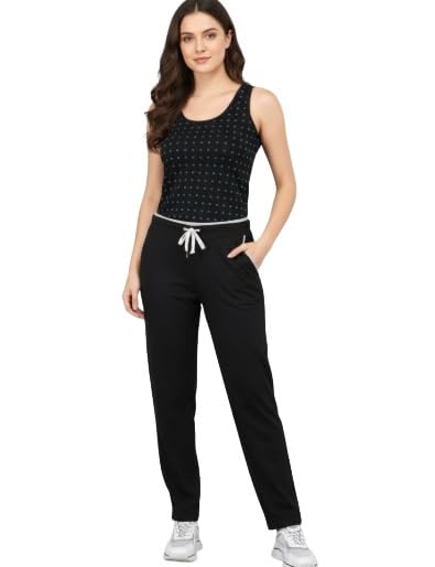 Image of DIAZ Women's Tank Top and Lower Set for Women | Stylish Cotton Co-Ord Set | Sleeveless Top & Jogger Lower for Women |Comfortable Stretchable Fabric 2-Piece Combo Set|women co ord set