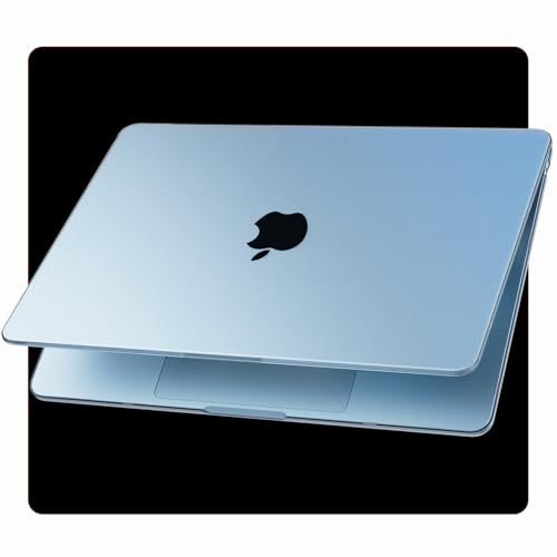 Image of Soonjet Invisible Armor for MacBook Air 15 inch Case M5 M4 M3 M2 2026-2023 | 100% Color Match, Sky Blue Clear Matte, Protective Hard Shell, Anti Fingerprint & Scratch, Ultra Thin, Close Seamlessly