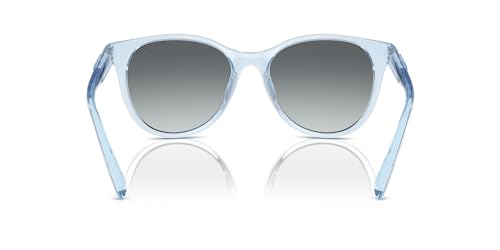Armani Exchange A|X AX4144SU Universal Fit Sunglasses, Shiny Transparent Blue/Gradient Blue Mirrored White, 54 mm4