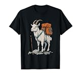 Xmas Store Mountain Goat Backpacker Camping Hiking Wilderness Funny Grey T-Shirt