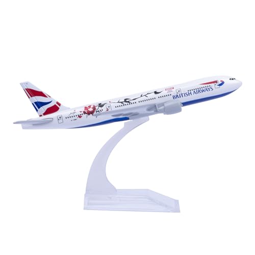 Modelo de avión de metal B777 británico escala 1:400 coleccionable