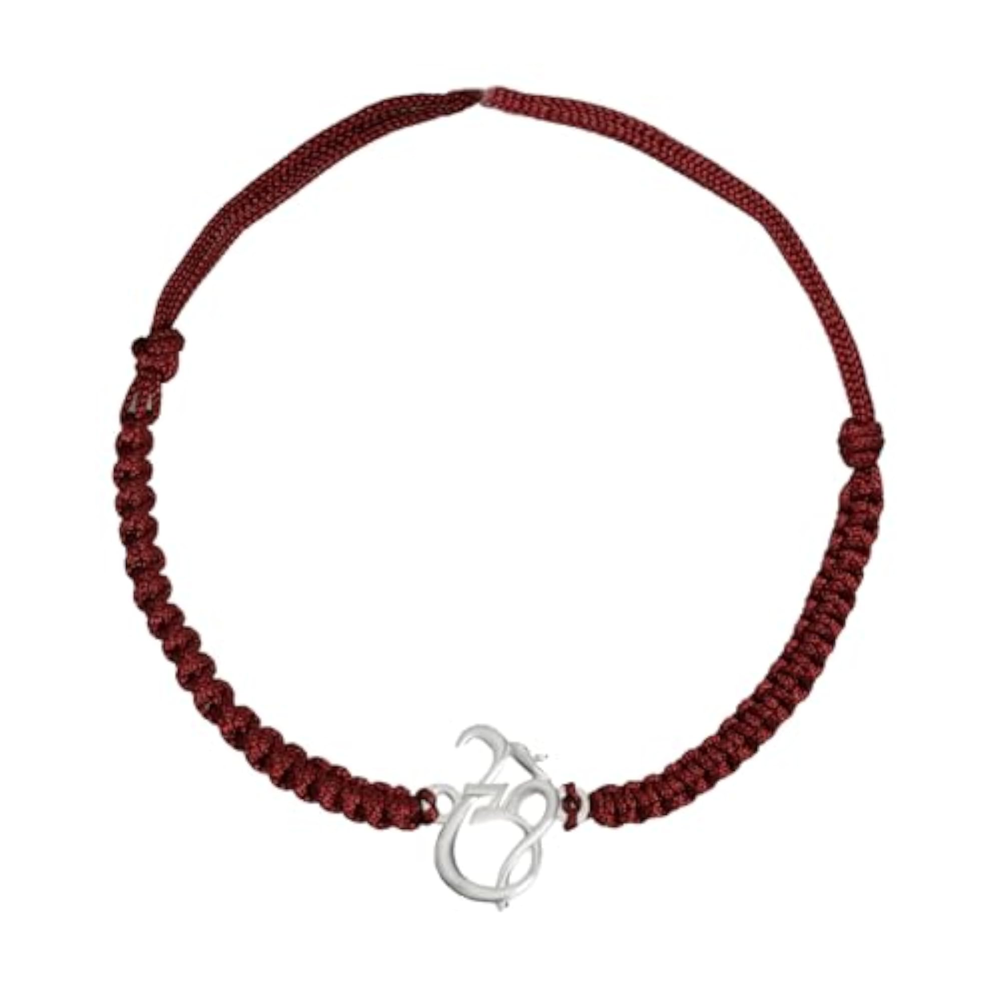 925 Sterling Silver Om Ganesh Rakhi for Brother, Spiritual Gift