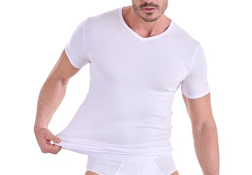 Navigare 571 Maglietta intima, Bianco, S (Taglia produttore:3), Pacco da 3, Uomo
