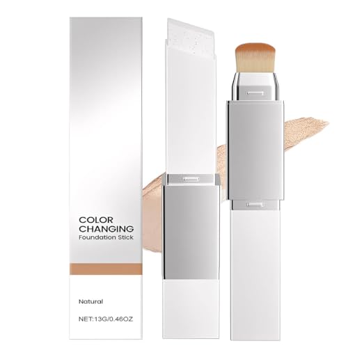 OIXYAZ Foundation stick,Incluye cabezal de cepillo,Corrector altamente eficaz,Resistente al agua y al sudor, apto para todo tipo de pieles. (Tono natural)