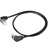 SinLoon RJ45 Cat8 kabel Ethernet, wtyczka 90 stopni na wtyczkę, szybka sieć CAT8...