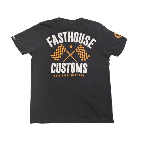 Fasthouse 68 Trick Youth Tee, Black/Gold