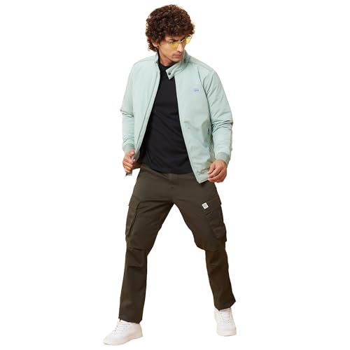 Image of Being Human Turquoise Regular Fit Men's Jacket Clothing