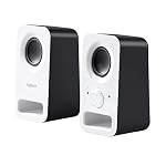Logitech Z150 PC-Lautsprecher, Stereo Sound, 2 Lautsprecher, 6 Watt Spitzenleistung, 3,5 mm Eingang, Regler am rechten Lautsprecher, Kopfhörerbuchse, EU Stecker, PC/TV/Handy/Tablet - Weiß – Bild 3