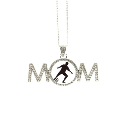 Cadeau maman collier pendentif football pour la fête des mères et grand-mère