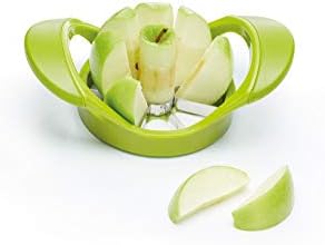 KitchenCraft Healthy Eating Soft-Grip Apple Corer and Slicer  Green, 5.5 x 10.5 x 17.5 cm