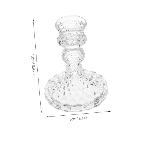 Bougeoirs verre transparent pour cheminée centre de table Noël mariage