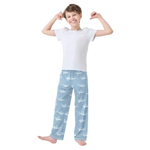 Pajama Bottoms, Pajamas Long Pant Sharks Lounge Wear Casual Cartoon Blue Sleep Pants Soft Pjs Sleepwear2