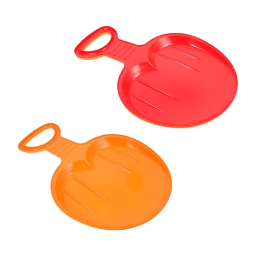 Gogogmee 2 Stück Rodelteller Set (Rot/Orange)