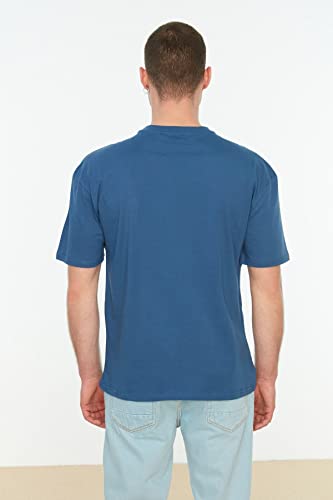 Trendyol Indigo, Maglietta Basic da Uomo, 100%