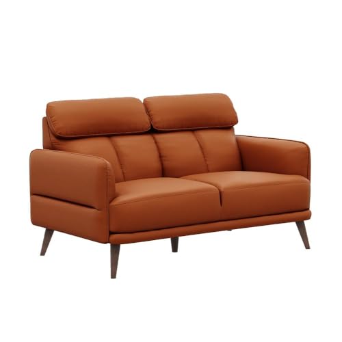 Image of Wakefit 6 Seater Sofa Set | 5 Year Warranty | Tan Leatherette Fabric, Pine Wood Frame, 3+2+1 Seater, L 1.9m x W 90cm x H 91cm