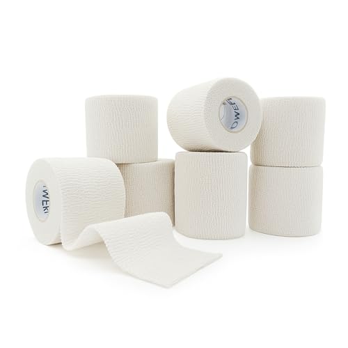 OVIK Health PowerFlex Self-Adhering Sports Wrap for Injury Prevention & Post-Injury Stability Medical-Grade Sweat & Water Resistant First Aid Wrap for Athletes White 3 inch 6 Rolls