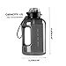 Pesoncarl 1.7L Large Water Bottle with Straw Gallon Water Bottle with Time Marker Huge Motivational Bottles Sports Jug with Handle for Gym Camping, Pool