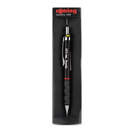 Image of rotring Tikky Mechanical Pencil,HB 0.35mm Lead, Black Plastic Body, Triangular Barrel Pencil