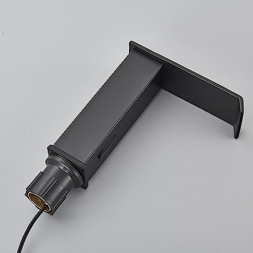 Robinet de salle de bain noir automatique pour économiser l'eau du lavabo