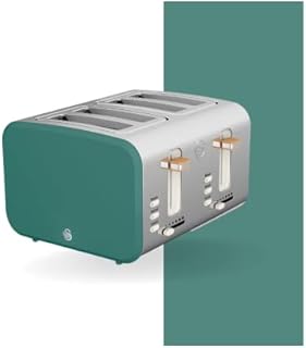Swan Nordic 4 Slice Toaster, Pine Green, 1500W, Scandi Style, ST14620GREN