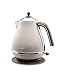 Produktbild De'Longhi Wasserkocher Icona Vintage KBOV2001.BG - 1,7 l mit Wasserstandsanzeige und 360° Basis, Edelstahl in elegantem Retro Look mit Chrom-Details, beige