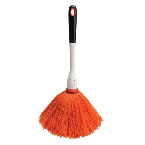 OXO 1373380 Good Grips Microfibre Delicate Duster, Inoxidable, Orange