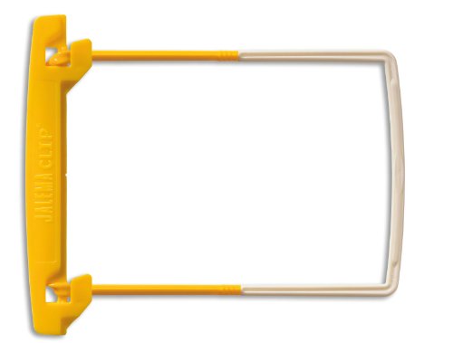 Jalema Clip 5710000 | Archivbinder Für Bündelung Von Dokumenten | Abheftbügel | Archivclip | Schnellbinder | Schlauchheftung | Fassungsvermögen 50mm | 100er Packung | Gelb/Weiß Cover