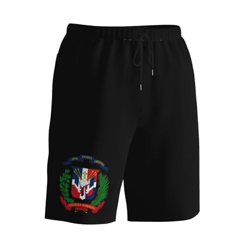 Coat of arms of The Dominican Republic Men's Quick-Dry Board Shorts 7" - Swim Trunks Summer Hawaii Beach2