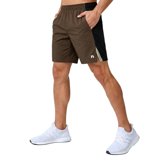 Image of NEVER LOSE Stylish Shorts for Men with Dual Color Design & Side Cut, Gym Shorts Men Workout, Running Shorts, Comfortable Sports Bermuda Shorts
