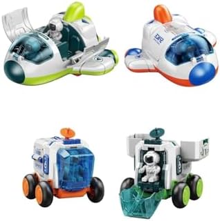 Lrs Store 2 Li Uzay Mekiği Uzay Aracı Astronot Kapıları Açılır Uzay Araçları Sürtmeli Roket Kapsül Oyuncak - Görsel 1