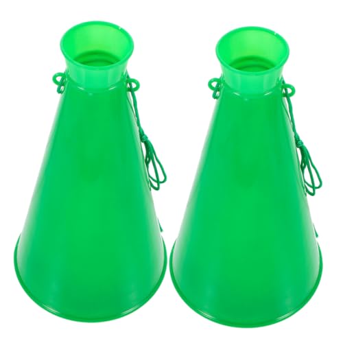 BESTonZON Cheer Megaphone Portable Noise Maker for Parties Sports Events School Activities Loud Amplification with Enhanced Sound for Cheerleaders Fans Green