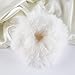 2 PCS White Faux Rabbit Fur Fuzzy Scrunchies - Fluffy Elastic Hair Bobbles, Ponytail Holders, and Hair Accessories for Girls & Women