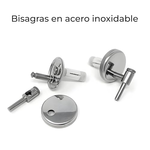 Miniatura 4 de Homelay Tapa Wc Bellavista Stylo Blanca. Encaje Perfecto. Fácil Montaje. Bisagra De Acero Inox. Gran Resistencia Y Anti-Bacterias. Acabado Liso Y Brillante. Caída Libre. Fabricada En España