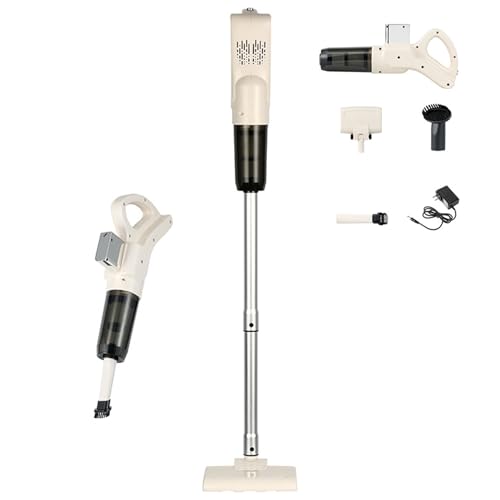 Aspiradora inalámbrica de 120 W, escobas eléctricas, multifuncional de mano 2 en 1 con un cepillo eléctrico flexible para piso, 17 KPA y 45 minutos de tiempo de funcionamiento, batería extraíble, para