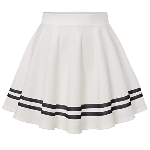 Image of FRAULEIN High Waist Women's /Girl's Classic A-line Skater Mini Skirt Versatile Flared Plain Skirts for Casual, College, Party and Trendy Western Fashion [2XS - 3XL]