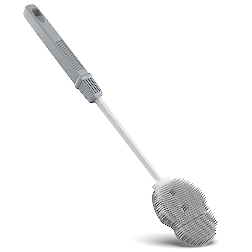 AnDocK Silicone Bottle Brush, Scrub Cleaner Brushes with Scalable Long Handle, Flexible for Cleaning Water Bottles, Glasswares, Vase, Mugs, Dish and Food Processors.