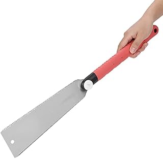 Double Edged Flush Cut Saw, 57. 5cm/ 22. 6in Hand Saw Double Edge Pull Saw Interchangeable Cut Saw Flexible Blade Handsaw for Woodworking (SK- 5 Steel)