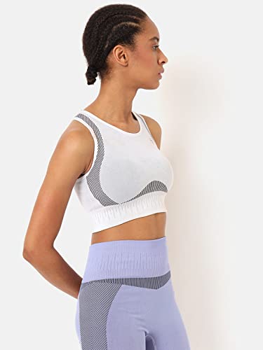 Image of Women's Slip-On Sports Bra | Lightly Padded | Seamless Technology Full-Coverage Sports Bra | Racerback Medium-Impact