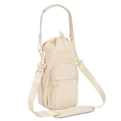 sportsnew Water Bottle Holder with Strap 32oz 40oz Insulated Water Bottle Carrier Sling Bag with Phone Pocket Crossbody