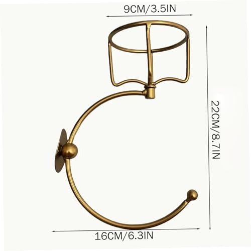 Porte-bougie de mur robuste en fer avec support de serviette - 6