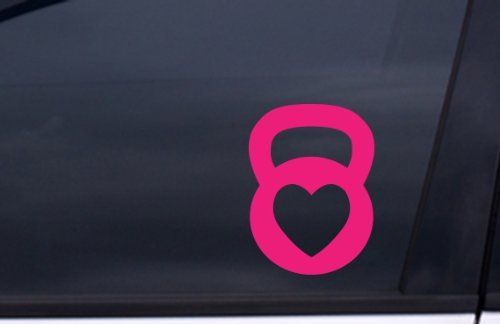 BD USA Crossfit Kettlebell Heart (Design#2) Sticker Pink