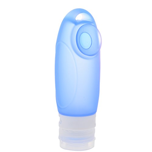 Preisvergleich Produktbild Silikon Nachfüllbare Reise Flaschen für Duschgel Shampoo Creme Körperpflege mit Saugnapf - Blau