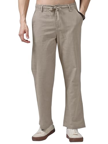 Image of Vogaan Men's Cotton Blend Casual Trousers Pants | Stylish Comfortable Trousers for Office Work and Outings