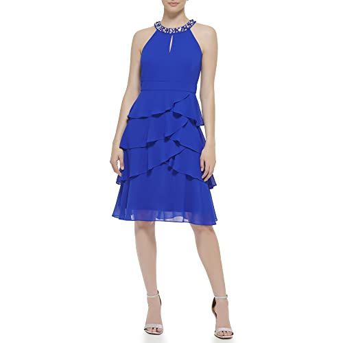 Amazon.com: Jessica Howard Womens Chiffon Tiered Sleeveless